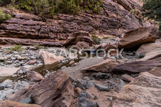View of Wadi Lajab canyon, Saudi Arabia