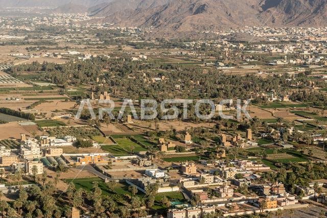 منظر جوي لمدينة نجران، المملكة العربية السعودية