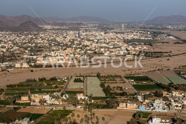 منظر جوي لمدينة نجران، المملكة العربية السعودية