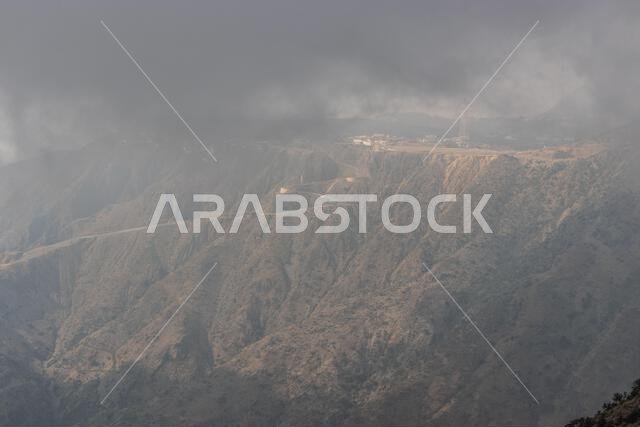 Wadi Hali in Al Souda mountains, Saudi Arabia