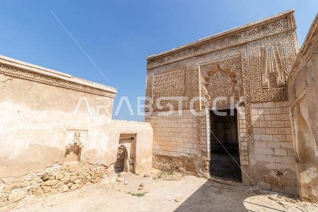 FARASAN, SAUDI ARABIA - NOVEMBER 22, 2021: Ancient Rifai house in Farasan town on Farasan island, Saudi Arabia
