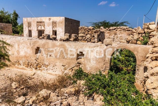 Ruins of ancient houses in Farasan town on Farasan island, Saudi Arabia Ruins of ancient houses in Farasan town on Farasan island, Saudi Arabia