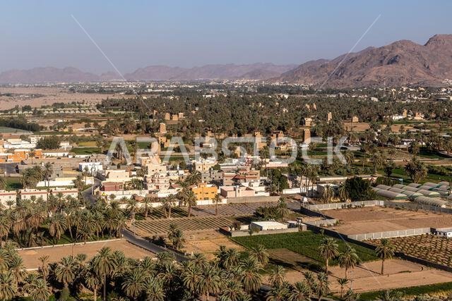 منظر جوي لمدينة نجران، المملكة العربية السعودية