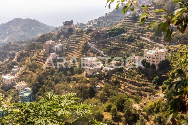 View of steep Fayfa village, Saudi Arabia