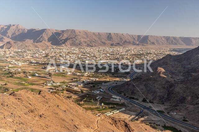 منظر جوي لمدينة نجران، المملكة العربية السعودية