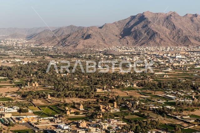 منظر جوي لمدينة نجران، المملكة العربية السعودية