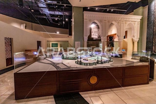 RIYADH, SAUDI ARABIA - NOVEMBER 29, 2021: Mecca exhibits of the National Museum of Saudi Arabia in Riyadh