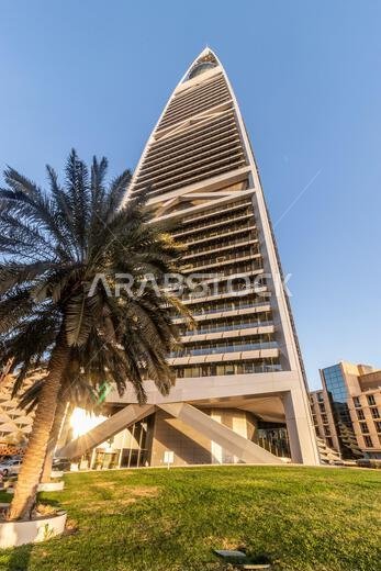 RIYADH, SAUDI ARABIA - NOVEMBER 30, 2021: Al Faisaliah tower in Riyadh, Saudi Arabia