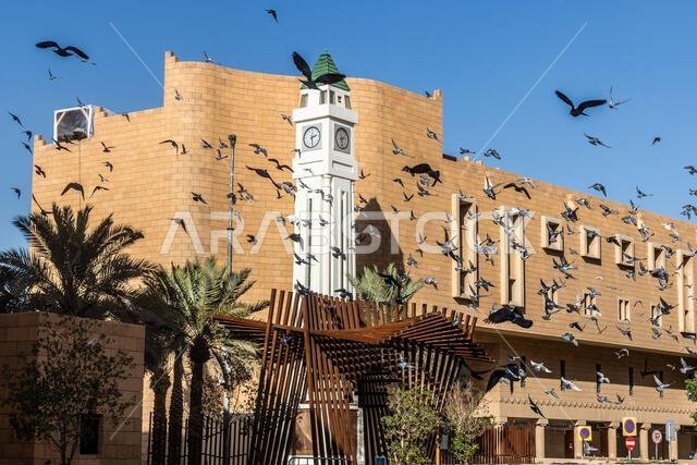 حمام وبرج ساعة الصفاة في حي الديرة بالرياض، المملكة العربية السعودية