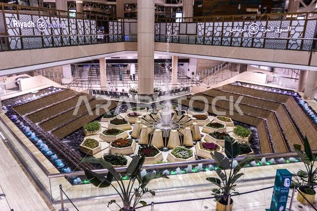 RIYADH, SAUDI ARABIA - DECEMBER 2, 2021: Interior of King Khalid International Airport in Riyadh, Saudi Arabia