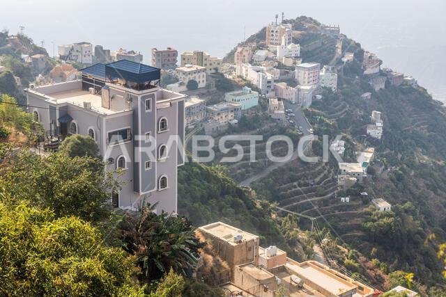 View of hilltop Fayfa town, Saudi Arabia View of hilltop Fayfa town, Saudi Arabia