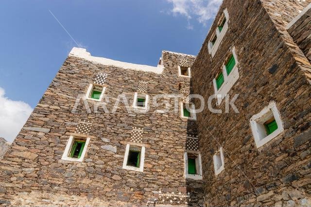 Ancient building in Rijal Alma village, Saudi Arabia