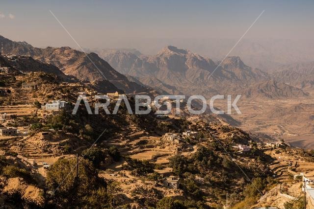 Landscape of the mountain in the southwest of Saudi Arabia