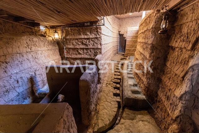 Ablution area of an adobe mosque in Dhahran al Janub, Saudi Arabia Ablution area of an adobe mosque in Dhahran al Janub, Saudi Arabia