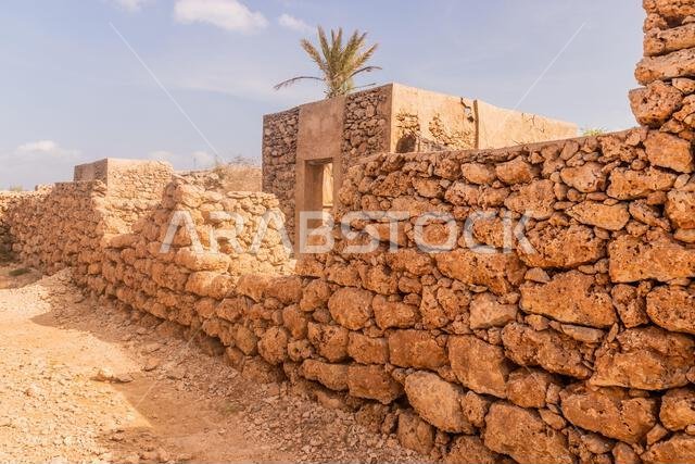 Ruin of a house in Al Qassar village on Farasan island, Saudi Arabia