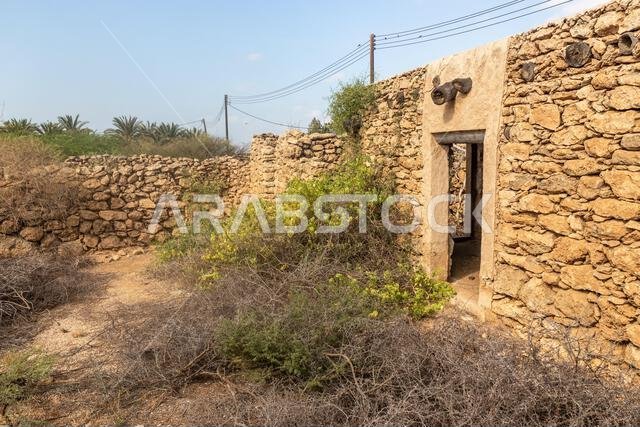 Ruin of a house in Al Qassar village on Farasan island, Saudi Arabia