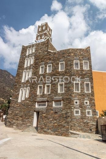 House in ancient Rijal Alma village, Saudi Arabia