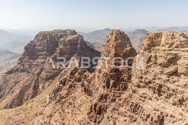 Mountainous landscape near Dhahran al Janub, Saudi Arabia