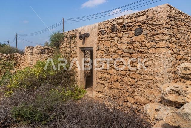Ruin of a house in Al Qassar village on Farasan island, Saudi Arabia
