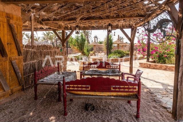 Cafe in Al Qassar heritage village on Farasan island, Saudi Arabia