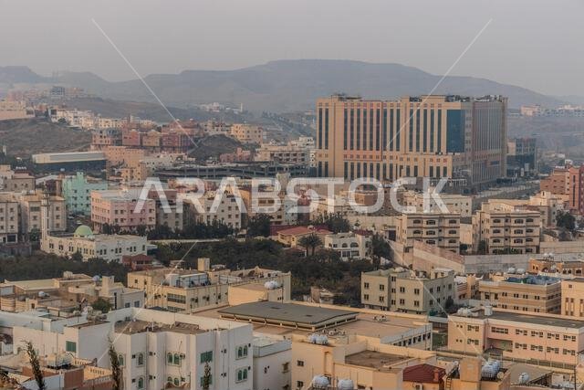 صورة جوية لمدينة أبها، المملكة العربية السعودية