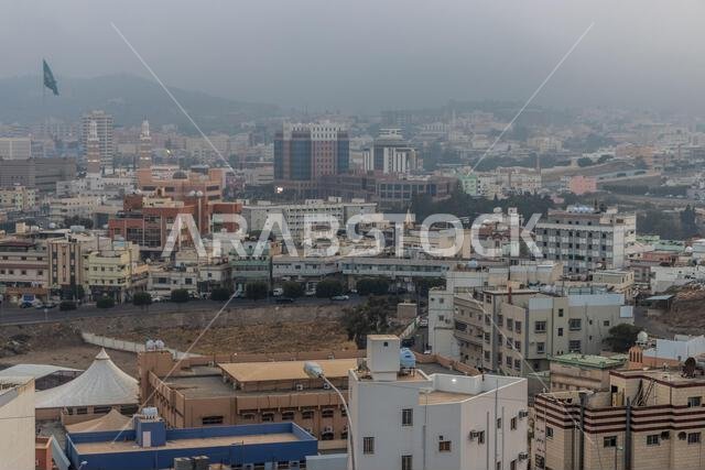 صورة جوية لمدينة أبها، المملكة العربية السعودية