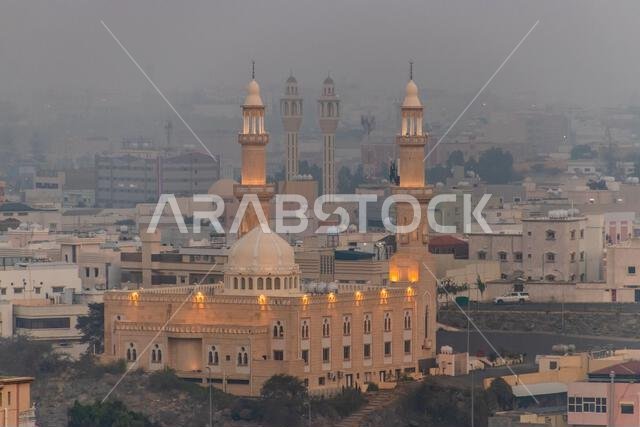 Abu Bakr Alsiddiq Grand Mosque in Abha, Saudi Arabia