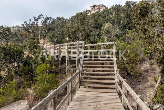 Boardwalk near Jabal Sawda mountain, Saudi Arabia