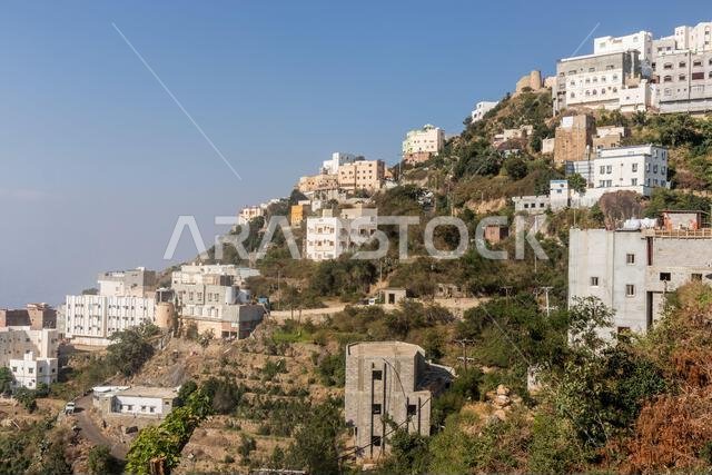 View of steep Fayfa town, Saudi Arabia