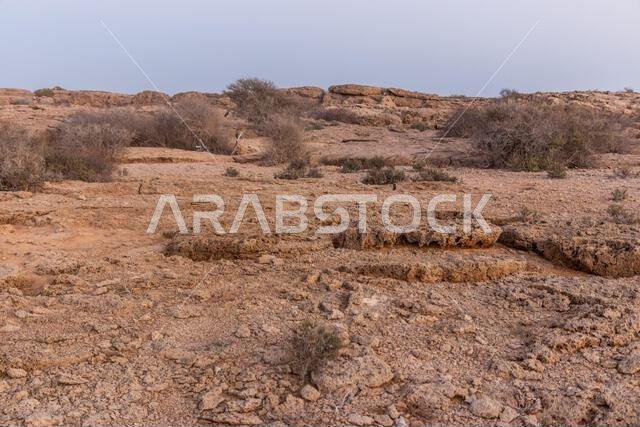 Rocky landscape of Farasan island, Saudi Arabia