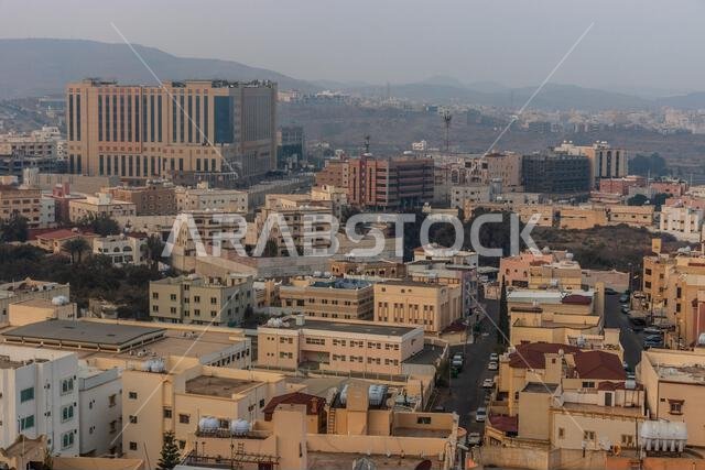 صورة جوية لمدينة أبها، المملكة العربية السعودية
