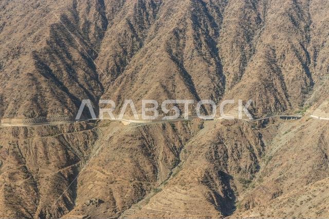 King Fahd Road in Sarawat mountains near Al Baha, Saudi Arabia
