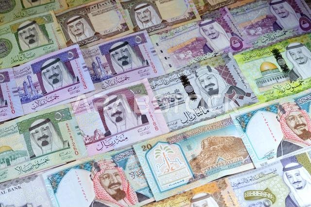 تُظهر الأوراق النقدية السعودية من فئة الريال، بقيم مختلفة، صوراً لملوك المملكة العربية السعودية، بالإضافة إلى معلومات عن العملة والوضع الاقتصادي للعملة.