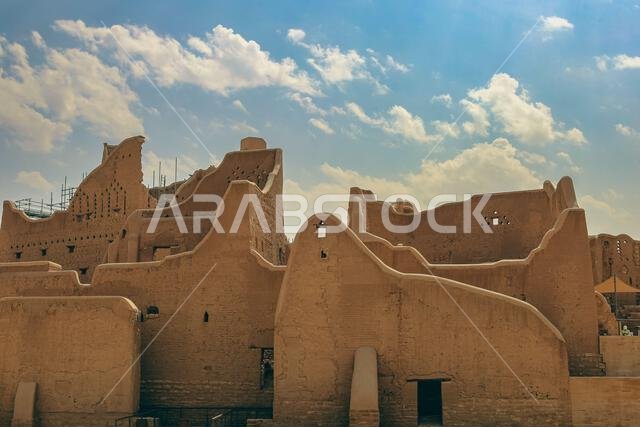 Riyadh Saudi Arabia Mar 11 2023: Al Diriyah old capital . Diriyah ruins - Saudi culture. National day