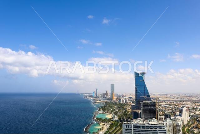 أفق جدة - منظر جوي - مدينة جدة، المملكة العربية السعودية