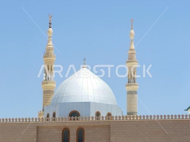 The Prophet's Mosque or Al Masjid Al Nabawi, a major site of pilgrimage that falls under the purview of the Custodian of the Two Holy Mosques, the sec