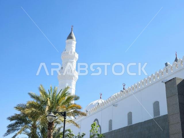 The Quba Mosque, thought to be the first mosque in the world, built on the first day of Muhammad peace be upon him emigration to Medina, where the 1st