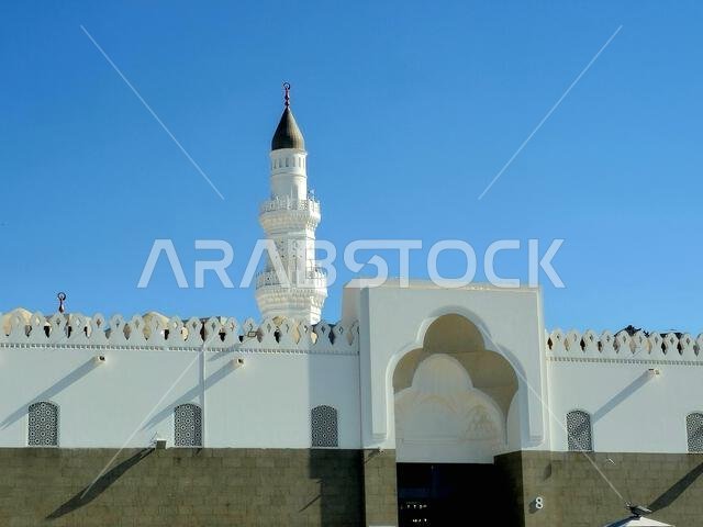 The Quba Mosque, thought to be the first mosque in the world, built on the first day of Muhammad peace be upon him emigration to Medina, where the 1st