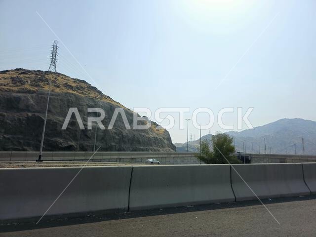 Mecca, Saudi Arabia, June 8 2024: The mountains of Makkah, Mecca  is the capital of Mecca Province in the Hejaz region of western Saudi Arabia and the