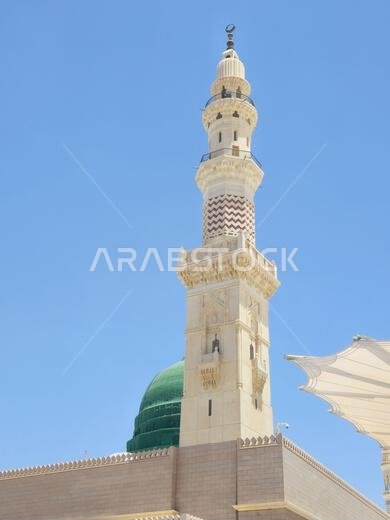 The Minaret and the Green dome of The Prophet's Mosque or Al Masjid Al Nabawi, a major site of pilgrimage that falls under the purview of the Custodia The Minaret and the Green dome of The Prophet's Mosque or Al Masjid Al Nabawi, a major site of pilgrimage that falls under the purview of the Custodia