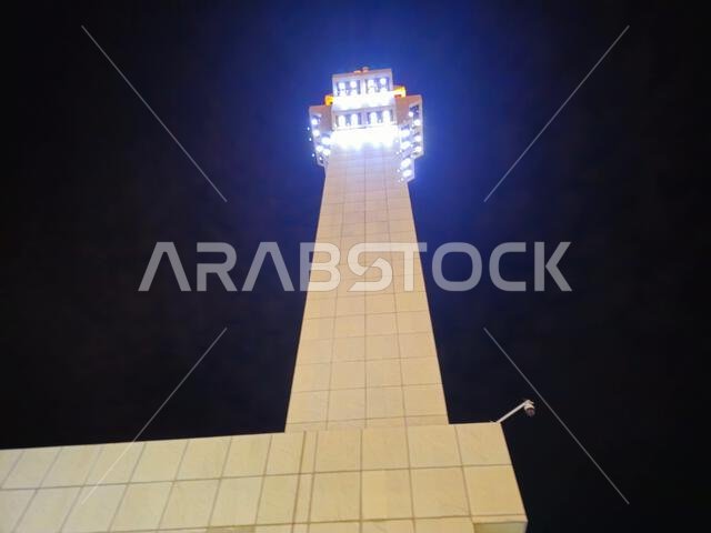 Mecca, Saudi Arabia, June 12 2024: Exterior of Masjid Al-Taneem, Aisha mosque, about 8 kilometers from Kaaba, It is a boundary of the Ḥaram, therefore