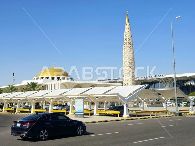 Medina, Saudi Arabia, June 29 2024: Prince Mohammad Bin AbdulAziz International Airport Or Medina airport, in Madinah, handles domestic and regional i Medina, Saudi Arabia, June 29 2024: Prince Mohammad Bin AbdulAziz International Airport Or Medina airport, in Madinah, handles domestic and regional i