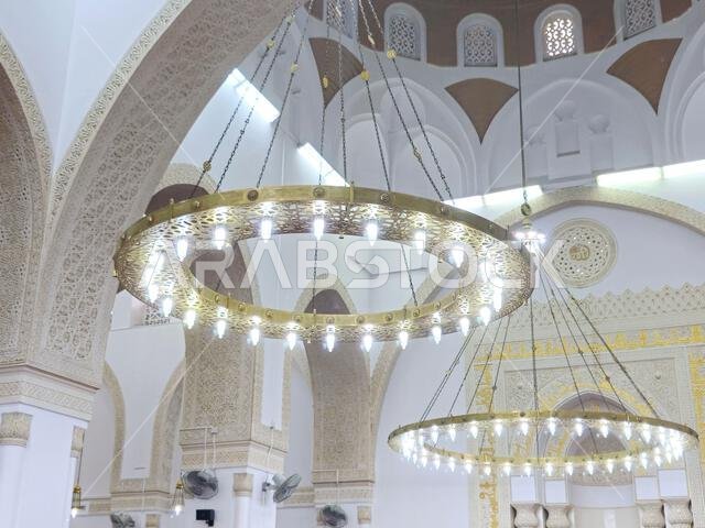 Medina, Saudi Arabia, June 27 2024: The Masjid Al Qiblatayn Mosque of the Two Qiblas, contained two mihrabs (niches indicating the qibla) in different