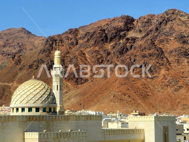 جبل أحد، وهو جبل يقع شمال المدينة المنورة، موقع المعركة الثانية بين النبي محمد صلى الله عليه وسلم ومشركي قبيلته قريش. جبل أحد، وهو جبل يقع شمال المدينة المنورة، موقع المعركة الثانية بين النبي محمد صلى الله عليه وسلم ومشركي قبيلته قريش.