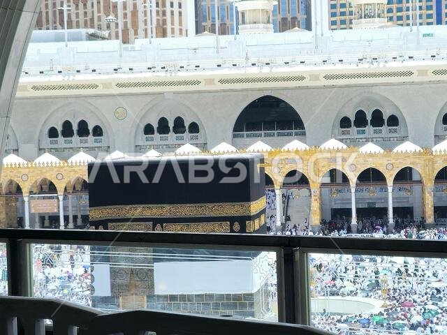 مكة المكرمة، المملكة العربية السعودية، 5 يونيو 2024: الطواف حول الكعبة في الحج، الحج، العمرة، الطواف، الطواف، الطواف حول الكعبة المشرفة سبع مرات مكة المكرمة، المملكة العربية السعودية، 5 يونيو 2024: الطواف حول الكعبة في الحج، الحج، العمرة، الطواف، الطواف، الطواف حول الكعبة المشرفة سبع مرات