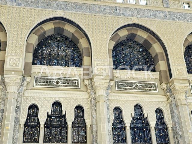 Details of Al Masjid al-Haram, the Sacred Mosque or the Great Mosque of Mecca, is considered to be the most significant mosque in Islam, encloses the