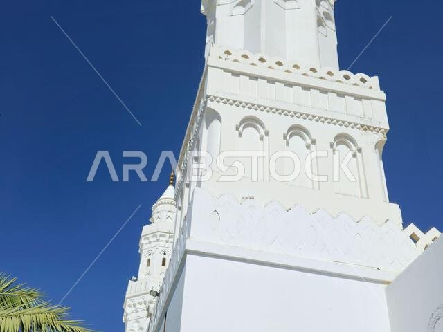 The Exterior of The Masjid Al Qiblatayn Mosque of the Two Qiblas, contained two mihrabs (niches indicating the qibla) in different directions, Qibla c
