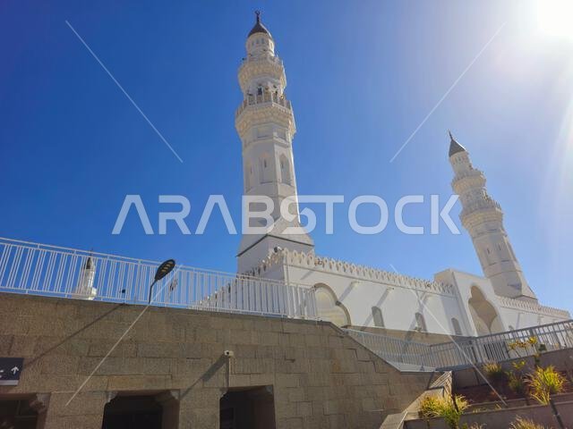The Quba Mosque, thought to be the first mosque in the world, built on the first day of Muhammad peace be upon him emigration to Medina, where the 1st