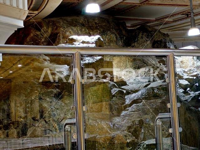 Mecca, Saudi Arabia, June 6 2024: Safa and Marwah hills, two small mountains now located in the Masjid al Haram in Makkah,  Muslims travel back and fo