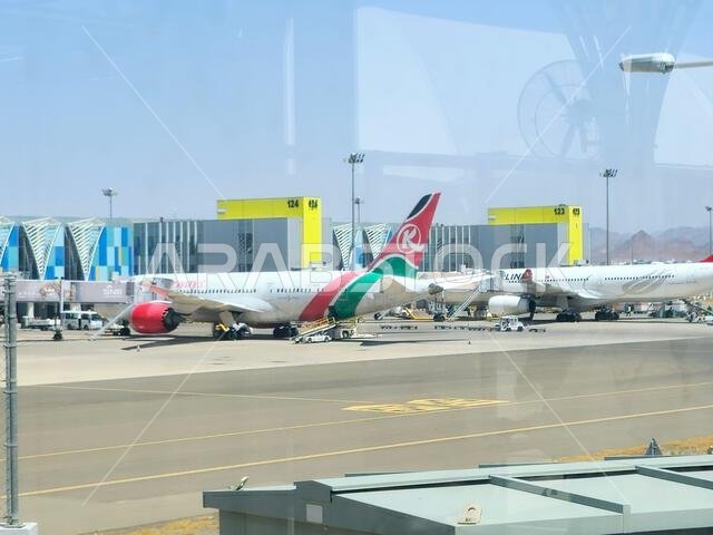 المدينة المنورة، المملكة العربية السعودية، 29 يونيو 2024: مطار الأمير محمد بن عبد العزيز الدولي أو مطار المدينة المنورة، في المدينة المنورة، يستقبل الرحلات الداخلية والإقليمية.